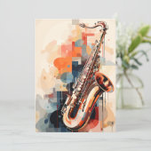 サクソフォン サンキューカード (スタンド正面)