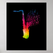 サクソフォン – ジャズミュージシャンサクソポニストギフト ポスター (正面)