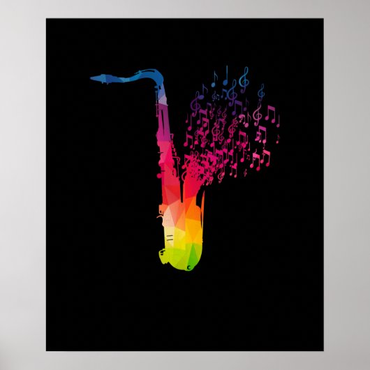 サクソフォン – ジャズミュージシャンサクソポニストギフト ポスター (正面)