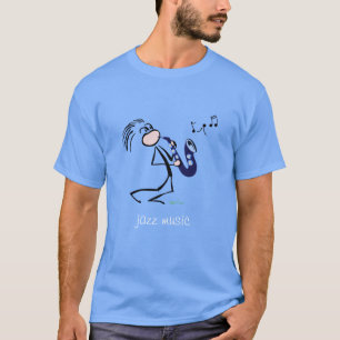サクソフォン・ジャズ・ミュージック Tシャツ