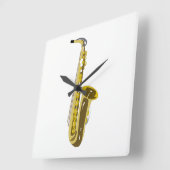 サクソフォン スクエア壁時計 (傾斜)