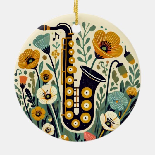 サクソフォン セラミックオーナメント (裏面)