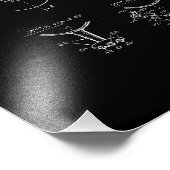 サクソフォン「チョークスタイル」特許スケッチ フォトプリント            (角)