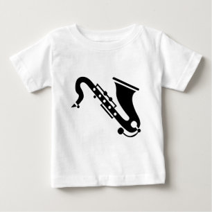 サクソフォン – ブラック ベビーTシャツ