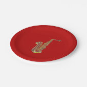 サクソフォン ペーパープレート (アングル)