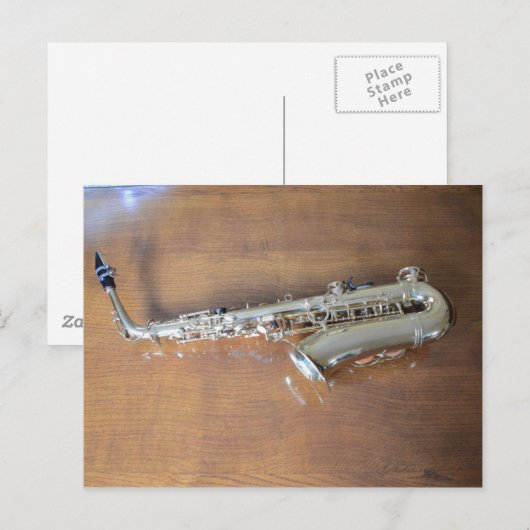 サクソフォン ポストカード (正面/裏面)
