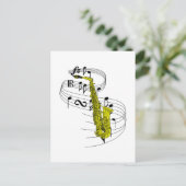 サクソフォン ポストカード (スタンド正面)