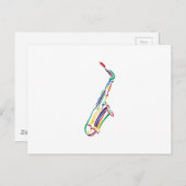 サクソフォン ポストカード (正面/裏面)