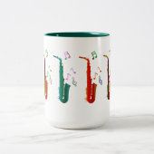 サクソフォン&ミュージカルノート2トーンマグ15オズ ツートーンマグカップ (中央)