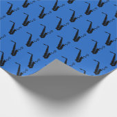 サクソフォン ラッピングペーパー (角)