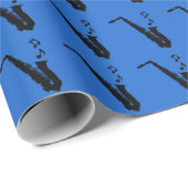 サクソフォン ラッピングペーパー (ロールコーナー)