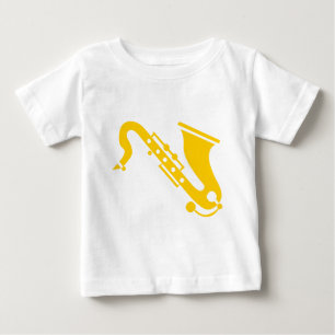 サクソフォン – 琥珀 ベビーTシャツ