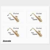 サクソフォン 長方形シール (シート)