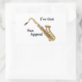 サクソフォン 長方形シール (バッグ)