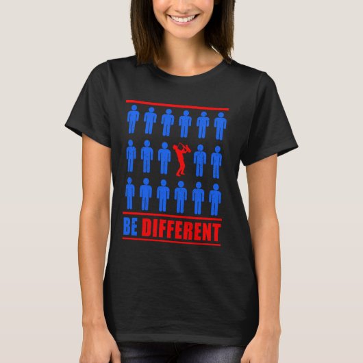 サクソフォン – Be 違う Tシャツ (正面)