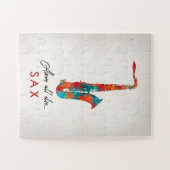 サクソフォン – Bright カラフル Music ジグソーパズル (横)