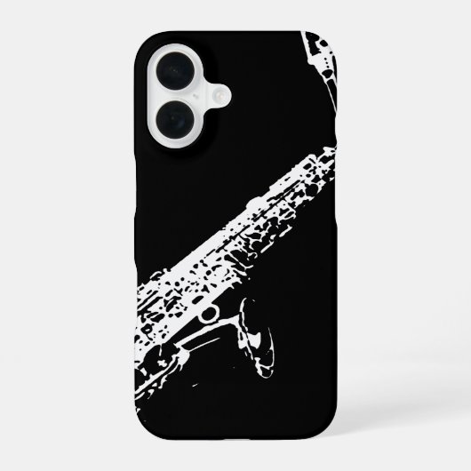 サクソフォン iPhone 16ケース (裏面)