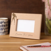 サクソフォープレーヤーウーマンエッチングフレーム – カスタム文字 レーザー彫刻フレーム (左)