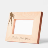 サクソフォープレーヤーウーマンエッチングフレーム – カスタム文字 レーザー彫刻フレーム (左)