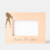 サクソフォープレーヤーウーマンエッチングフレーム – カスタム文字 レーザー彫刻フレーム (正面)