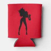 サクソフォープレーヤーウーマンクーラーボックス – カラーの選択 缶クーラー (正面)