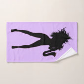 サクソフォープレーヤーウーマンバスタオルまたは選択カラー バスタオルセット (ハンドタオル)