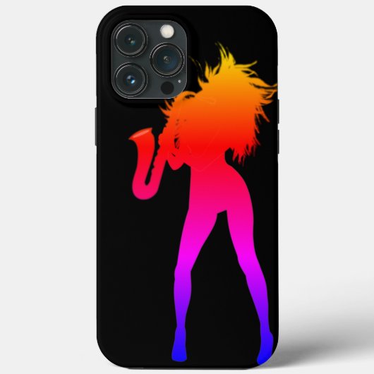 サクソフォープレーヤーウーマンiPhoneケース Case-Mate iPhoneケース (裏面)
