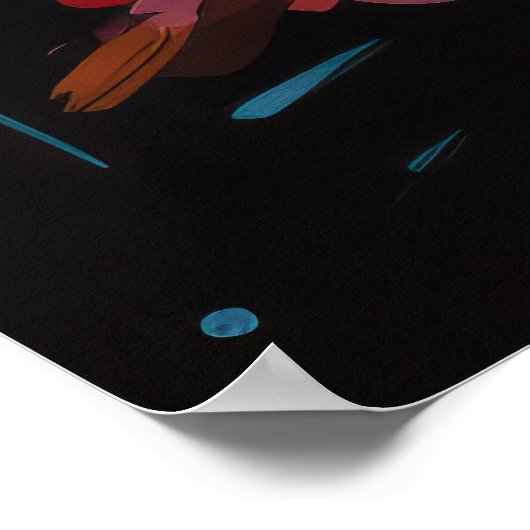 サクソフォープレーヤーミュージック絵画ズ抽象芸術アートデコール ポスター (角)