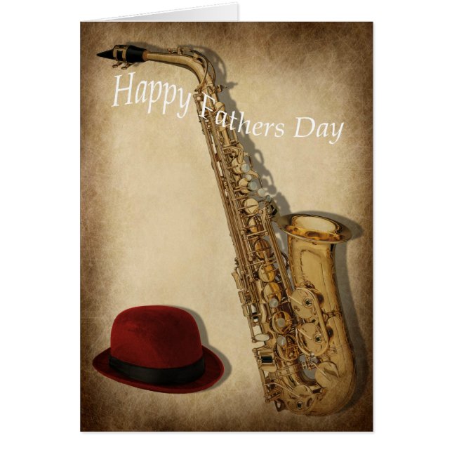 サクソフォーンおよび帽子 (正面)