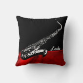 サクソフォーンかパーソナライズな枕 クッション (裏面)