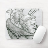 サクソフォーンとして人の頭部遊んでいる悪魔1144年を マウスパッド (マウス)