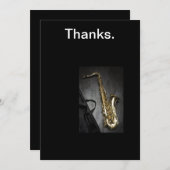サクソフォーンのサンキューカード サンキューカード (正面/裏面)
