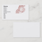 サクソフォーンのスケッチの名刺 名刺 (正面/裏面)