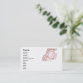 サクソフォーンのスケッチの名刺 名刺 (スタンド正面)