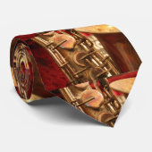 サクソフォーンのタイ ネクタイ (ロール)