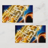 サクソフォーンのフラクタル 名刺 (正面/裏面)
