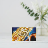 サクソフォーンのフラクタル 名刺 (スタンド正面)