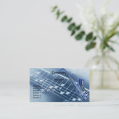 サクソフォーンのプロフィールカード 名刺 (スタンド正面)