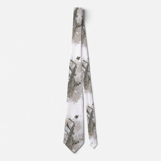 サクソフォーンの人のタイ ネクタイ (正面)