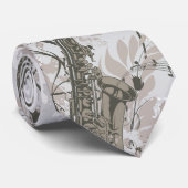 サクソフォーンの人のタイ ネクタイ (ロール)