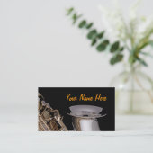 サクソフォーンの名刺 名刺 (スタンド正面)