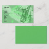 サクソフォーンの名刺 名刺 (正面/裏面)
