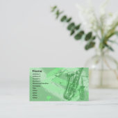 サクソフォーンの名刺 名刺 (スタンド正面)