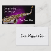 サクソフォーンの名刺 名刺 (正面/裏面)