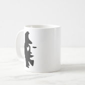 サクソフォーンまたは女性の目の錯覚 コーヒーマグカップ (正面左)