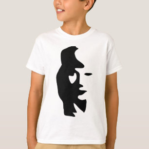 サクソフォーンまたは女性の目の錯覚 Tシャツ