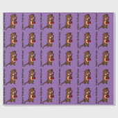 サクソフォーンを演奏しているおもしろいなラッコ ラッピングペーパー (フラット)