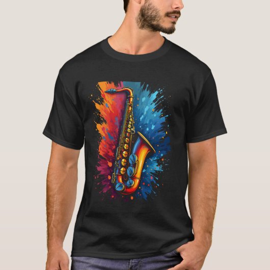 サクソフォーンアート Tシャツ (正面)