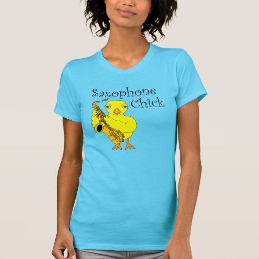サクソフォーンシック文字 Tシャツ (正面)