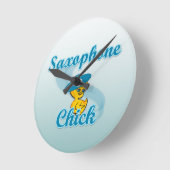 サクソフォーンシック#3 ラウンド壁時計 (傾斜)
